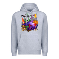 Heather Grey zombie nurse   halloween Premium Hoodie - AdoDesignShop
