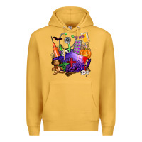 Mustard zombie nurse   halloween Premium Hoodie - AdoDesignShop