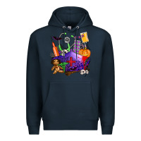Navy zombie nurse   halloween Premium Hoodie - AdoDesignShop