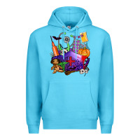 Ocean Blue zombie nurse   halloween Premium Hoodie - AdoDesignShop