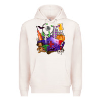 Pale Pink zombie nurse   halloween Premium Hoodie - AdoDesignShop