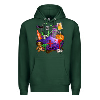 Sports Green zombie nurse   halloween Premium Hoodie - AdoDesignShop