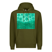 Army Green green glitter star Premium Hoodie - JahusDesignShop
