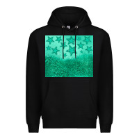Black green glitter star Premium Hoodie - JahusDesignShop