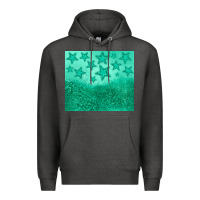 Charcoal Heather green glitter star Premium Hoodie - JahusDesignShop