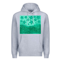 Heather Grey green glitter star Premium Hoodie - JahusDesignShop