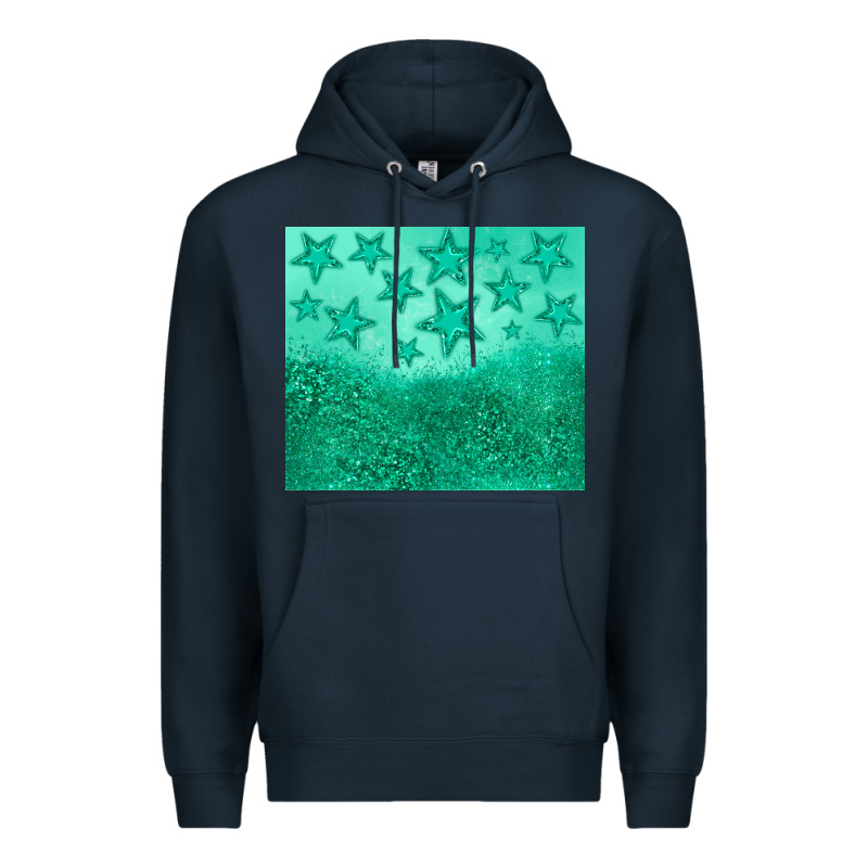 Green Glitter Star Premium Hoodie by JahusDesignShop | Teevron