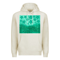 Oatmeal Heather green glitter star Premium Hoodie - JahusDesignShop