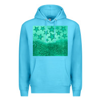 Ocean Blue green glitter star Premium Hoodie - JahusDesignShop