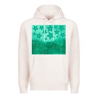 Pale Pink green glitter star Premium Hoodie - JahusDesignShop