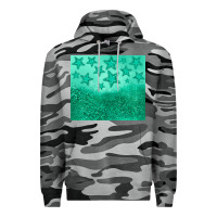 Slate Camo green glitter star Premium Hoodie - JahusDesignShop
