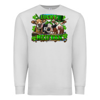 Dove Grey St Patricks Day Lucky Heifers Premium Sweatshirt - RanaPortraitStore