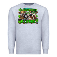 Heather Grey St Patricks Day Lucky Heifers Premium Sweatshirt - RanaPortraitStore