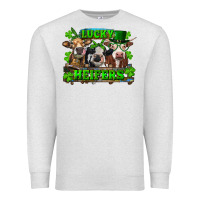 Oatmeal Heather St Patricks Day Lucky Heifers Premium Sweatshirt - RanaPortraitStore