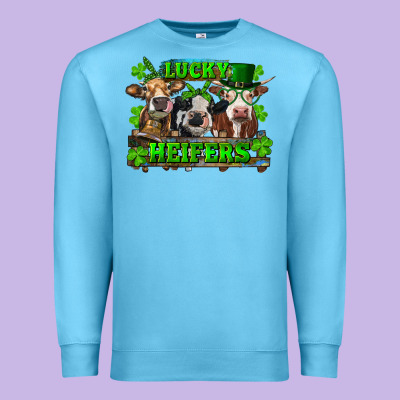 Premium Sweatshirt St Patricks Day Lucky Heifers