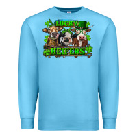 Ocean Blue St Patricks Day Lucky Heifers Premium Sweatshirt - RanaPortraitStore