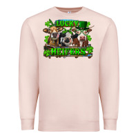 Pale Pink St Patricks Day Lucky Heifers Premium Sweatshirt - RanaPortraitStore