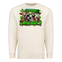 Sandshell St Patricks Day Lucky Heifers Premium Sweatshirt - RanaPortraitStore