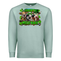 Seafoam St Patricks Day Lucky Heifers Premium Sweatshirt - RanaPortraitStore