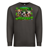 Smoke St Patricks Day Lucky Heifers Premium Sweatshirt - RanaPortraitStore