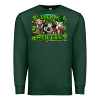 Sports Green St Patricks Day Lucky Heifers Premium Sweatshirt - RanaPortraitStore