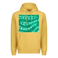 Antique Gold green glitter heart Premium Hoodie - JahusDesignShop