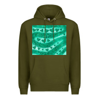 Army Green green glitter heart Premium Hoodie - JahusDesignShop