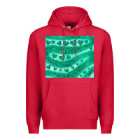 Cardinal green glitter heart Premium Hoodie - JahusDesignShop