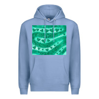 Colony Blue green glitter heart Premium Hoodie - JahusDesignShop