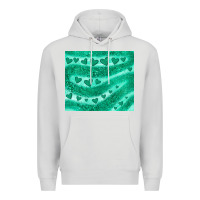Dove Grey green glitter heart Premium Hoodie - JahusDesignShop