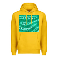 Lemon green glitter heart Premium Hoodie - JahusDesignShop