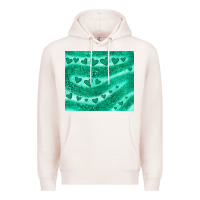 Pale Pink green glitter heart Premium Hoodie - JahusDesignShop