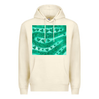 Sandshell green glitter heart Premium Hoodie - JahusDesignShop