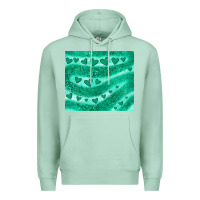 Seafoam green glitter heart Premium Hoodie - JahusDesignShop