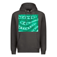 Smoke green glitter heart Premium Hoodie - JahusDesignShop