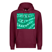 Burgundy green glitter heart Premium Hoodie - JahusDesignShop