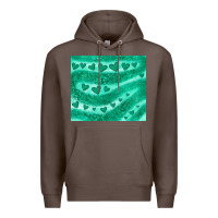 Coffee green glitter heart Premium Hoodie - JahusDesignShop