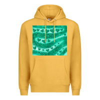 Mustard green glitter heart Premium Hoodie - JahusDesignShop
