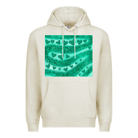 Oatmeal Heather green glitter heart Premium Hoodie - JahusDesignShop