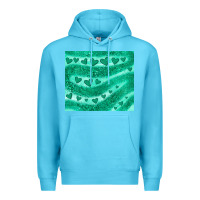 Ocean Blue green glitter heart Premium Hoodie - JahusDesignShop
