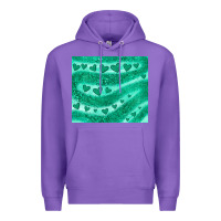 Purple green glitter heart Premium Hoodie - JahusDesignShop