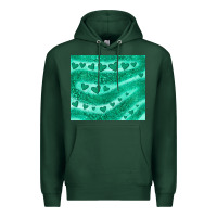 Sports Green green glitter heart Premium Hoodie - JahusDesignShop