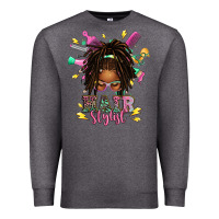 Charcoal Heather afro locs hair stylist messy bun tbw Premium Sweatshirt - texasbilliewilder