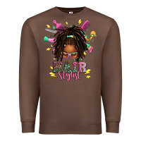 Chestnut afro locs hair stylist messy bun tbw Premium Sweatshirt - texasbilliewilder