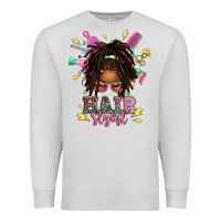 Dove Grey afro locs hair stylist messy bun tbw Premium Sweatshirt - texasbilliewilder