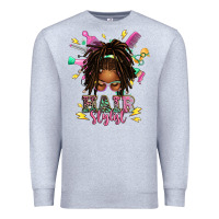 Heather Grey afro locs hair stylist messy bun tbw Premium Sweatshirt - texasbilliewilder