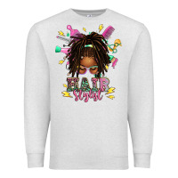 Oatmeal Heather afro locs hair stylist messy bun tbw Premium Sweatshirt - texasbilliewilder