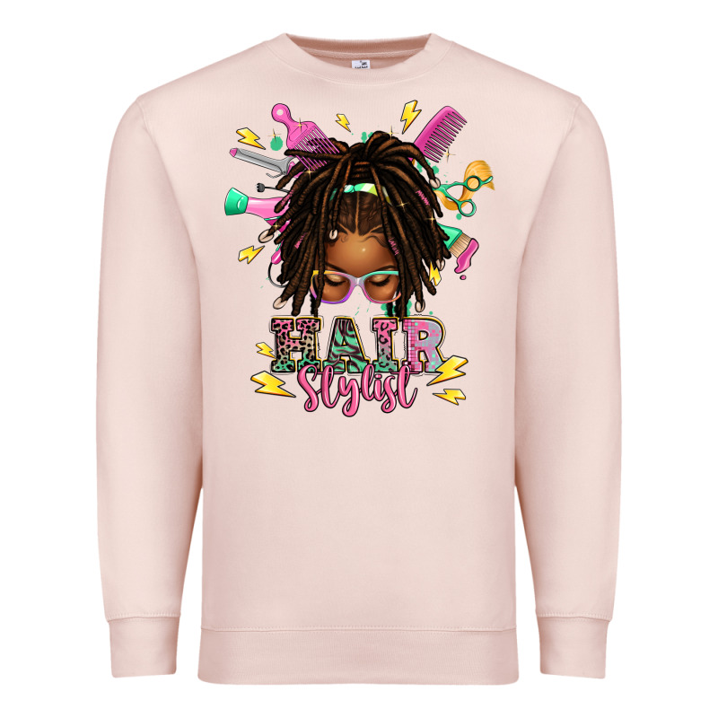 Afro Locs Hair Stylist Messy Bun Tbw Premium Sweatshirt by texasbilliewilder | Teevron