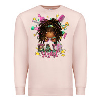 Pale Pink afro locs hair stylist messy bun tbw Premium Sweatshirt - texasbilliewilder