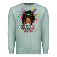 Seafoam afro locs hair stylist messy bun tbw Premium Sweatshirt - texasbilliewilder